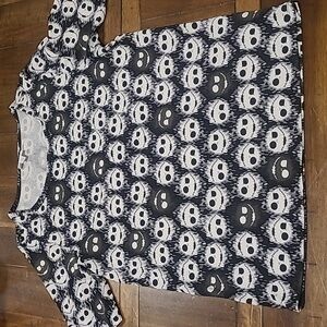 Lularoe Disney jack skellington short sleeve blouse size XL